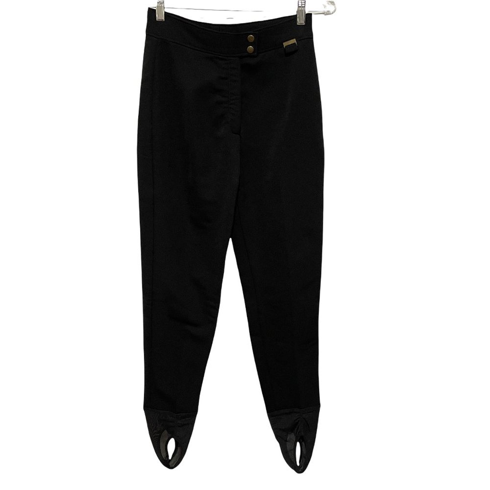 Schoeller of Switzerland VINTAGE Wool Blend Black Stirrup Ski Snowboard Pants - Picture 2 of 10